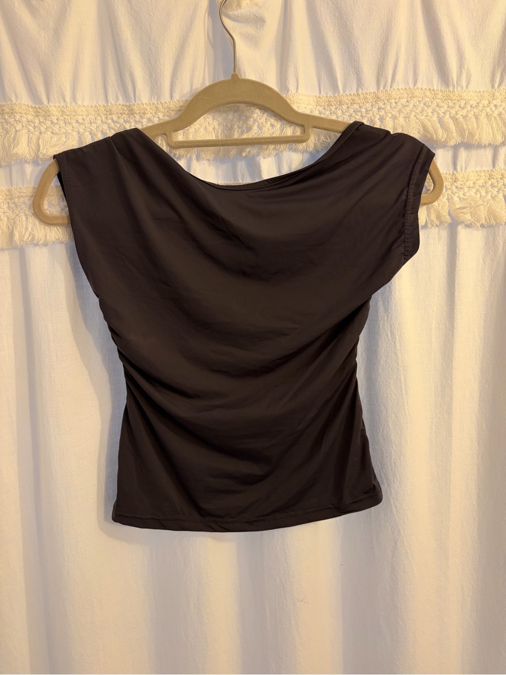 Princess Polly charcoal gray Cap-Sleeve Tank Top